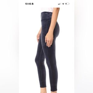 SPANX Women's Velvet Leggings Skinny Leg Blue Grey Size Small